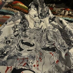 Toga (My Hero Academia) Anime Graphic Hoodie - Black and White